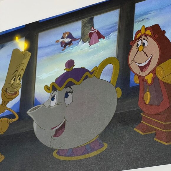 Beauty and the Beast Set of 4 Lithographs Disney Store 2002 - Picture 10 of 16